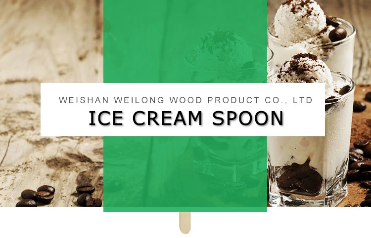 Made in China Birch Wood Natural Color Ice Cream Spoon