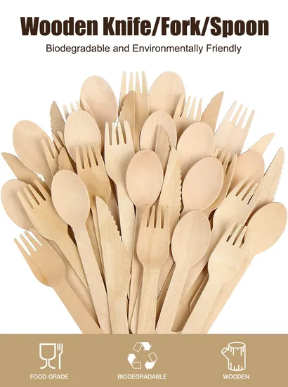 Biologisch abbaubare Holzgabel Eco