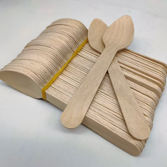 Umweltfreundliche Mini-Holzlöffel, Einweg-Holzutensilien