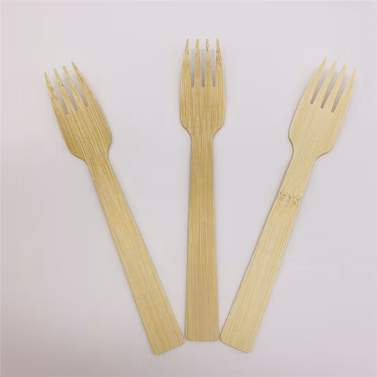 Einweg-Bagasse-Rundteller mit 6-Zoll-Bambusgabel